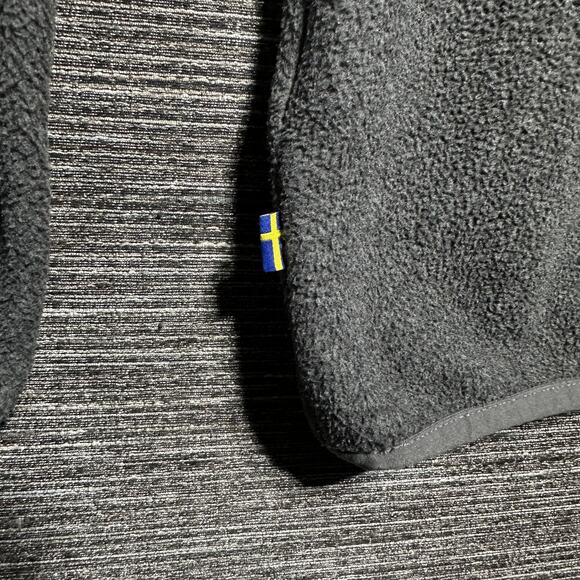 Fjall Raven Men's L Gray 1/4 Snap Button Ovik Fleece Sweater 81469 - Picture 14 of 15